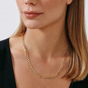 NWT Gold-Filled Curb Chain Necklace 5.5mm / 20 inches / Jewelry Atelier